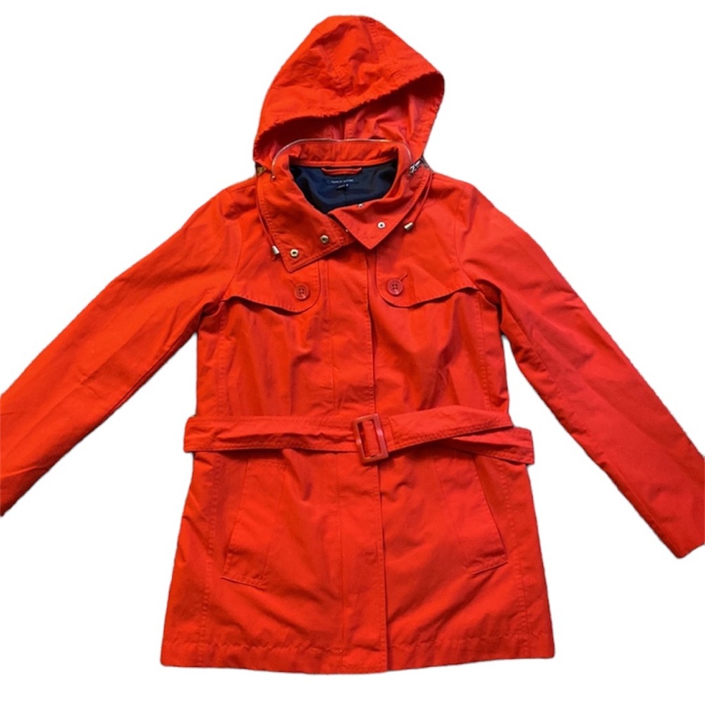 Tommy Hilfiger Red Trench Mid Coat Jacket